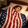 thumbnail image 7 of Americana Summer Knitted Throw Blanket,4th of July Farmhouse Home Decor, Red White Blue Stars American Flag Pattern Blanket for Couch Sofa, 7 of 7