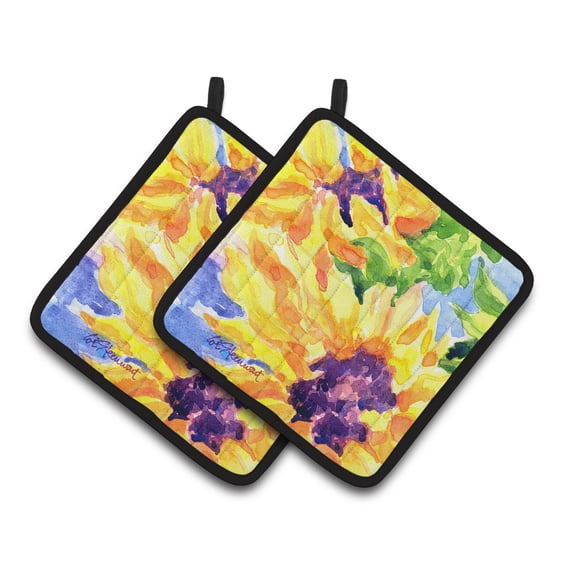 Flower - Sunflower Pair of Pot Holders