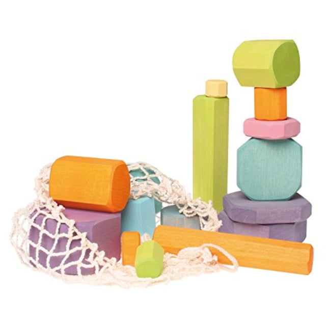 pastel wooden baby blocks