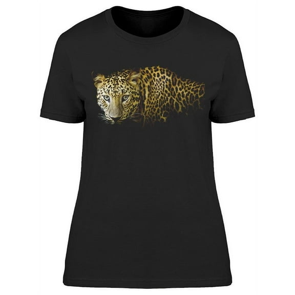 Leopard Lying, Portrait T-Shirt Women -Image by Shutterstock, Female 3X-Large