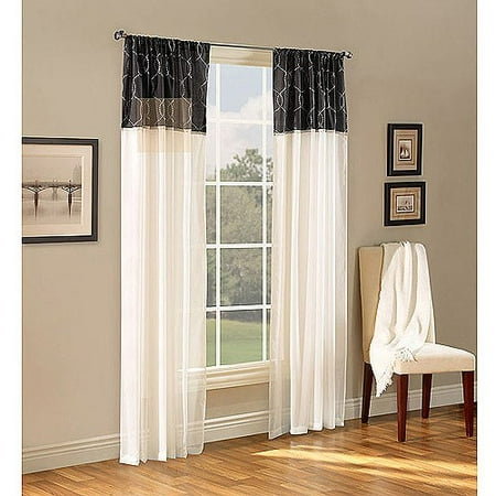 Belle Maison Melrose Reversible Sheer Curtain Panel