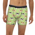 thumbnail image 2 of Men'S Boxer Briefs, Simple Cute Cow Green Soft And Breathable Mens Underwear Boxer Briefs With Widen Waist, 2 of 2