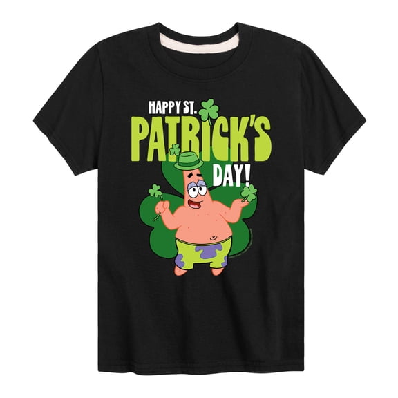 SpongeBob SquarePants - Happy St Patricks Day - Toddler And Youth Short Sleeve Graphic T-Shirt