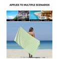 thumbnail image 5 of Sage Green Towel Set of 3, Soft Microfiber Bath Towels, Hand Towel, Washcloths, Grid Checkered Plaid Gingham Lattice Trellis Quick-Dry Absorbent Towels for Bathroom Kitchen Hotel Beach Gym Spa, 5 of 7
