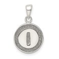 thumbnail image 1 of Collier Pendentif Cercle Monogramme Initiale Lettre I en Argent Sterling 925, 1 of 6