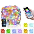 thumbnail image 4 of DPTALR LED 7 Color String Lights RGB Bluetooth Light String Mobile Phone APP Leather Wire Light String Remote Control For Holiday Party Patio Outdoor Camping Lights, 4 of 9