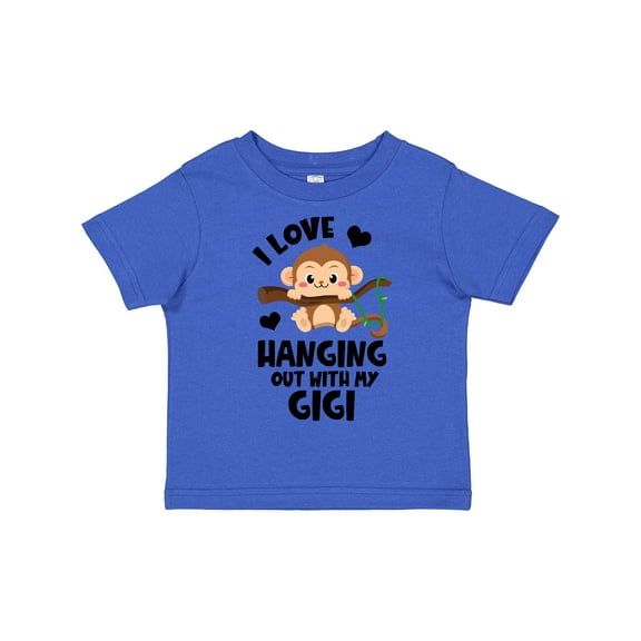 Inktastic Monkey I Love Hanging out with My Gigi Boys or Girls Toddler T-Shirt