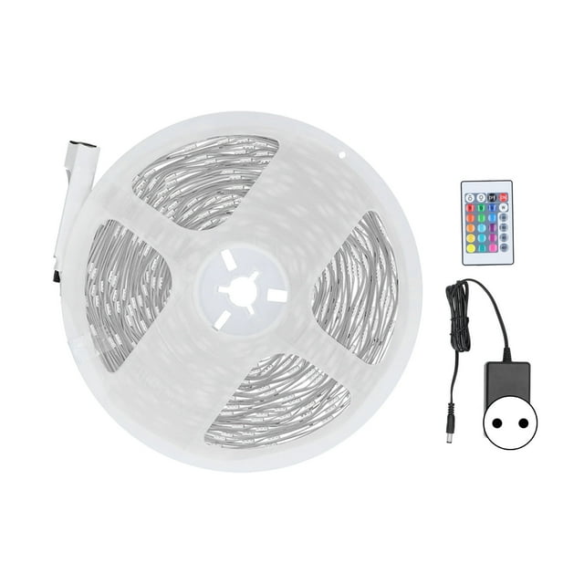 Tira de luz LED 15m RGBW 5050 Cuentas de lámpara destacadas Control remoto de 24 teclas Luces LED USB para barra de dormitorioEnchufe europeo 100-240V