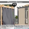 thumbnail image 4 of Lapalife Vertical Outdoor Curtains for Patio Waterproof with Hooks, 55"x 78" Vertical Privacy Drapes Shower Curtain Door Curtain Living Room Bedroom, 1 Panel, Beige, 4 of 8