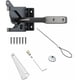 thumbnail image 1 of Pestillo para puerta de jardín, pestillo automático por gravedad, cerradura de puerta de hierro con resorte, con cable ajustable para cercas de metal de jardín, color negro, 11,6 x 6 x 4,3, 1 of 5