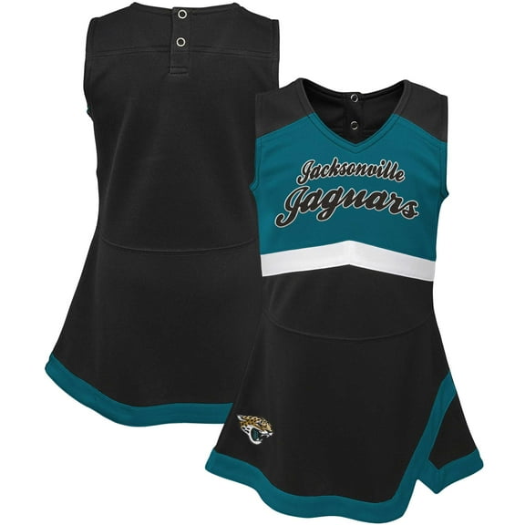 Girls Infant Black Jacksonville Jaguars Cheer Captain Jumper Dress