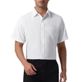 thumbnail image 1 of CAMISAS DE LINO PARA HOMBRE INSPIRE CHIC DE MANGA CORTA, CON BOTONES, CASUAL, VERANO, HAWAIANA, TALLA 2XL, BLANCA, 1 of 5