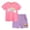 Pink, variant on YDFCWXW Toddler Girls Short Sleeve Shirts Unicorn Graphic Cotton Shirt Tee Summer T-Shirts with Shorts Set 2-7 Years (Light Pink, 5-6 Years)