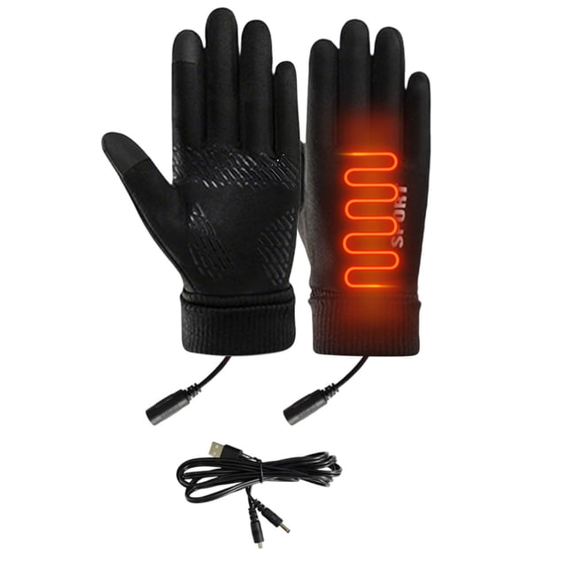 Suministros de cocina, guantes, juego de utensilios de cocina, guantes calefactables para hombres y mujeres, guantes de invierno con pantalla táctil, impermeables, con puerto USB, guantes calefactores