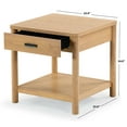 thumbnail image 2 of Safavieh Jaylessa Solid Wood 1 Drawer End Table in Natural, 2 of 13