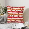 thumbnail image 6 of KLL Red Lobster Decorative Throw Pillow Covers Velvet Soft for Couch Sofa Bedroom Living Room Outdoor - 16"x16", 6 of 8
