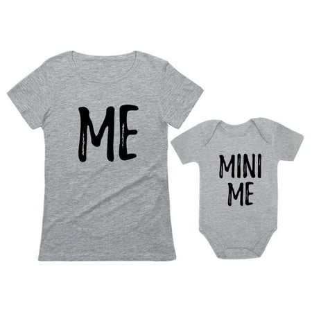 

Mommy and Me Outfits Me and Mini Me Mother Daughter Matching Mothers Day Shirts Mom Gray Medium / Daughter Gray 12M (6-12M)