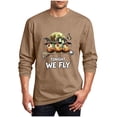 thumbnail image 2 of Frnrwgo Men's Halloween Graphic T-Shirt Long Sleeve Crew Neck Pullover Casual Tee for Fall, 2 of 5