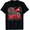 Black, variant on KeHetSoft Women's Red Star Megaphone Cheer Mom Cotton Graphic T-Shirt