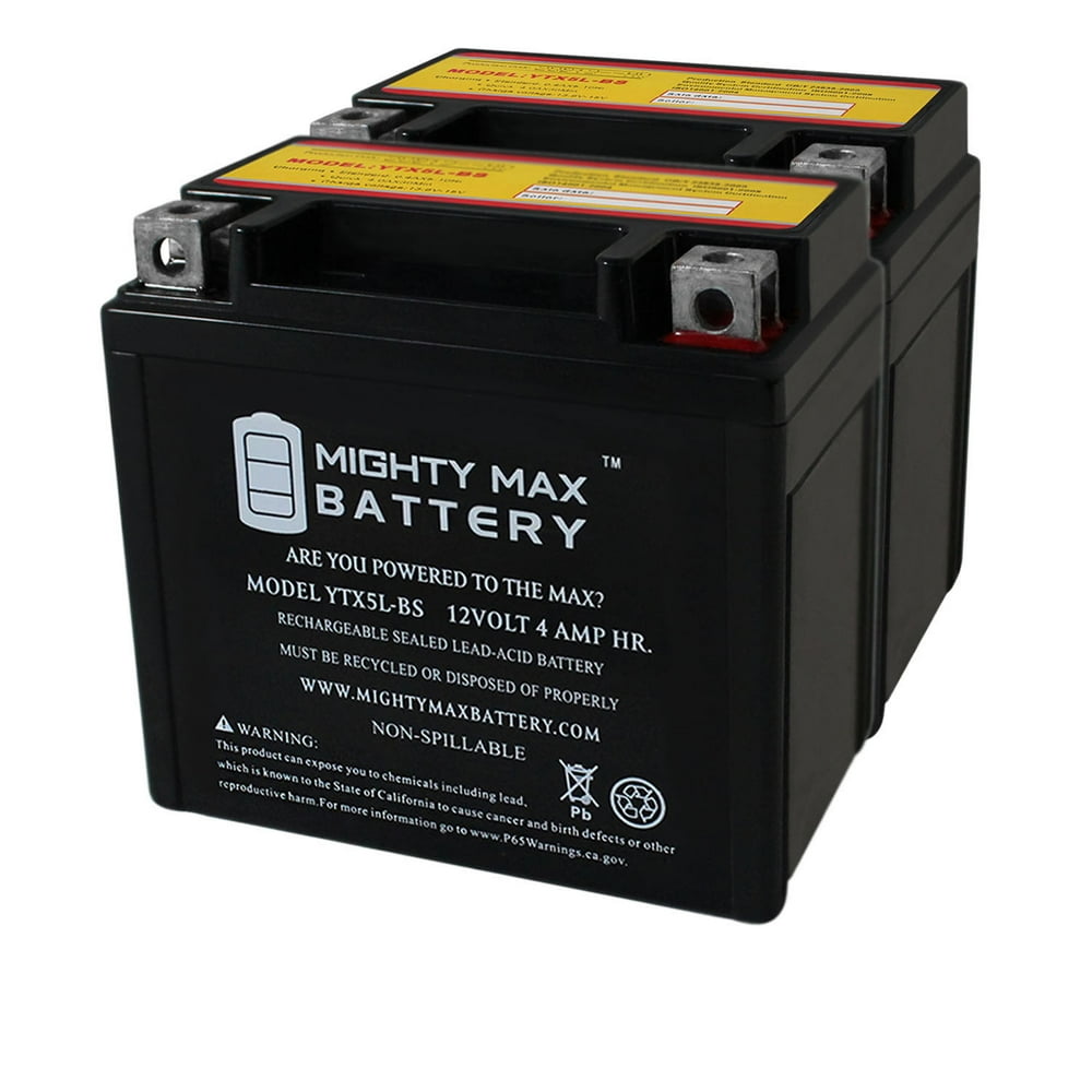 YTX5LBS 12V 4AH Battery Replacement for Everlast CTX5LBS 2 Pack