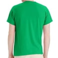 thumbnail image 4 of Hanes EcoSmart Men's Short Sleeve T-Shirt, Crewneck Classic Fit Tee, Cotton-Poly, Kelly Green, S, 4 of 5