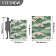 thumbnail image 6 of Yayeee Throw Blanket for Couch Soft Warm 60" x 80" Sofa Chair Bed Decoration, Green Wave Pattern, 6 of 7