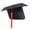 Red, variant on Unisex Graduation Cap Adjustable Tassel Mortarboard Style High Crown Cap For Adults Kids School Academic Ceremony Sun Hat Headwear