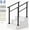 3 step, variant on Durable Black Aluminum Stair Handrail Kit – Weather-Resistant Railing with Iron Posts, Rust-Proof & Safe for Indoor/Outdoor Porch, Deck, Steps
