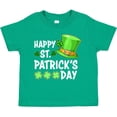 thumbnail image 3 of Inktastic Happy St. Patrick's Day Green Hat and Clovers Boys or Girls Toddler T-Shirt, 3 of 5