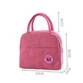 thumbnail image 3 of Billuyoard Bolsa de picnic aislada impermeable Bolsa de almuerzo Bolsa de soporte Oxford portátil Almacenamiento y organización del hogar Rosa roja Billuyoard HA1842-04, 3 of 6