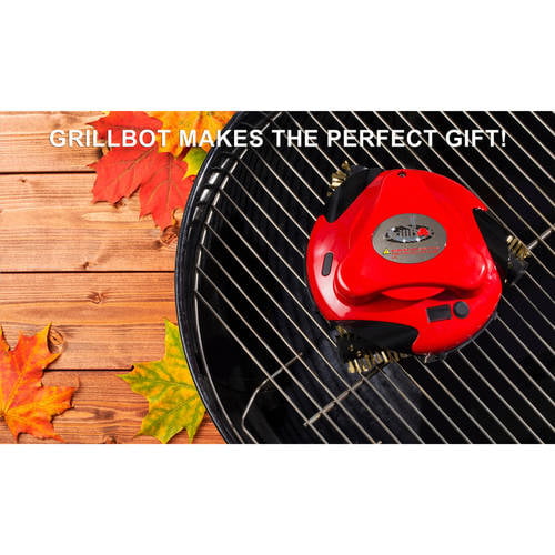 Grillbot GBU101 Automatic Grill Cleaning Robot with Durable Brass Brushes,  Red