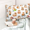 thumbnail image 4 of Goofa Kawaii Shiba Dog Print Plush Throw Pillow Case, Soft Velvet with Hidden Zipper, Decorative Cushion Cover for Sofa, Bed, Car, and Home Décor-16"x24", 4 of 6