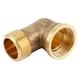 thumbnail image 4 of Male Female Pipe Fitting,2 Pcs Pure Brass Elbow Pipe Connection Fitting Brass Thread Pipe Fitting Solid Performance, 4 of 7