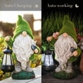 thumbnail image 6 of TERESA'S COLLECTIONS Christmas Resin Gnome Statue with Solar Lights, Outdoor Garden Decor, Gift for Mom, 6 of 7