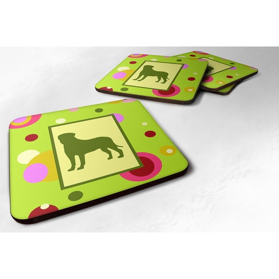 Bullmastiff Foam Coaster Set of 4
