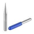 thumbnail image 4 of Uxcell 1/8" Shank 0.5mm Tip 20 Degree Solid Carbide Wood Engraving Bit CNC Router Tool 10 Pack, 4 of 6