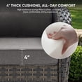 thumbnail image 6 of POCASSY Steel Outdoor Swivel Rocking Chair - Set of 2 with Rattan Side Table, Gray, 6 of 9