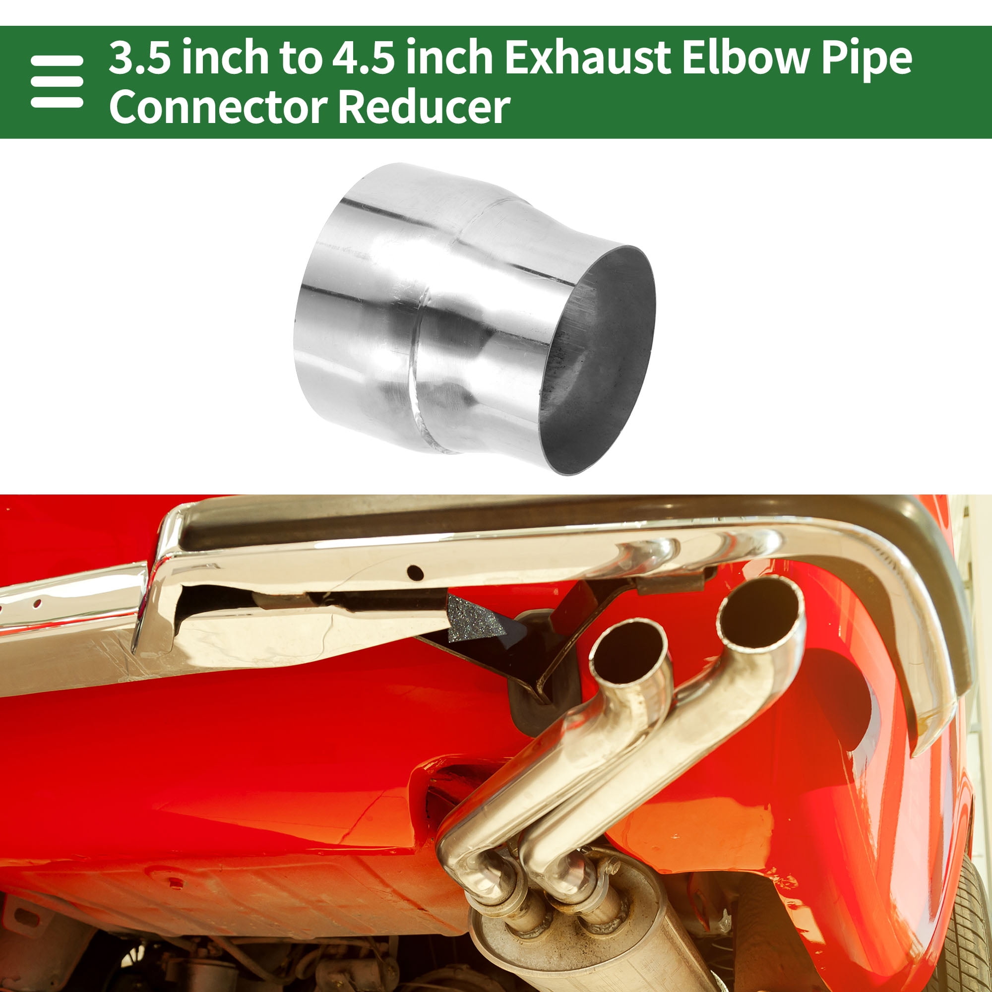 Unique Bargains Mandrel Exhaust Pipe Adapter Concentric Reducer 3.5" OD to 4.5" OD