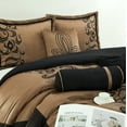thumbnail image 6 of Lanco Vivica Jacquard 7-Piece Comforter Set, Brown, Full, Fill Polyester, Abstract, 6 of 7