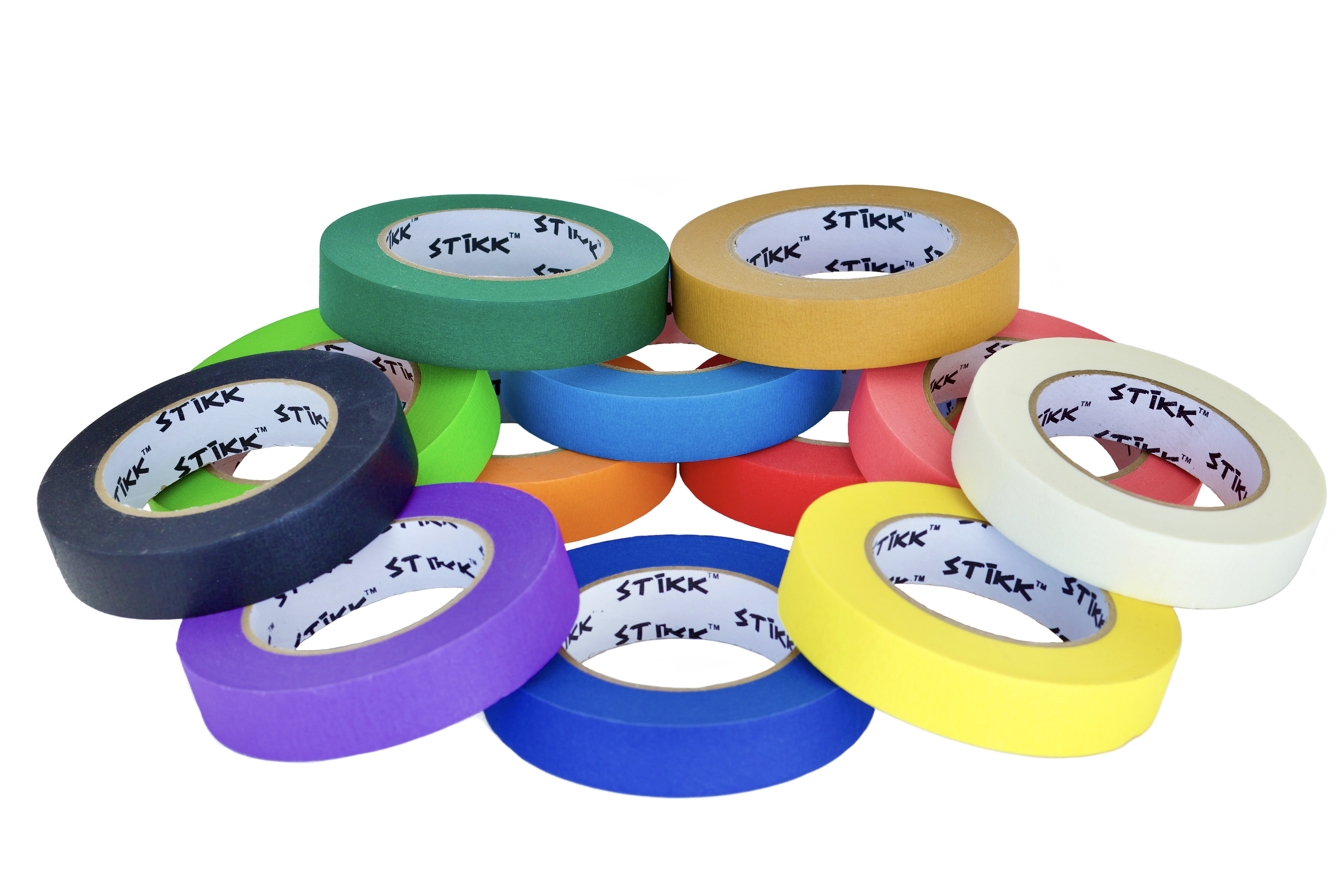 3 Pk 1 inch x 60yd Stikk Red Painters Tape 14 Day Easy Removal Trim Edge Finishing Decorative Marking Masking Tape (.94 in 24mm)