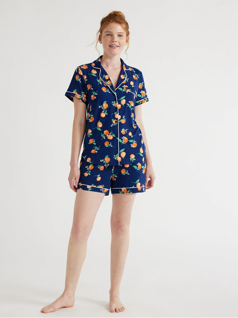 ★ SPAO★ Small and cute short-sleeved pajamas NAVY SPPPF37 Boys and Girls Soft Organic Cotton Short Sleeve Snug Fit