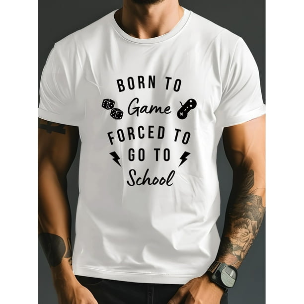 Camiseta informal de manga corta para hombre con estampado de dibujos animados creativos, cuello redondo, lavable a máquina, perfecta para el verano.