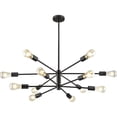 thumbnail image 2 of Bestco 12-Light Modern Sputnik Chandelier for Dining Room with 4 Extension Rods Black, 2 of 11