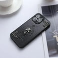 thumbnail image 6 of LANFENG iPhone Pro Max Case Gothic Leather Soft PU Style iPhone Case  Cross Style, 6 of 14