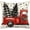 Red-b, variant on Red and Black Buffalo Plaid Truck Christmas Tree Pillow Covers 20x20 Inch Seasonal Winter Snowflake Holiday Farmhouse Linen Cushion Case Christmas Decoration for Sofa Couch