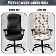 thumbnail image 4 of SEANATIVE Universal Office Chair Slipcover Stretchable Desk Chair Protector for High Back Chairs Removable Washable Computer Chair Cover for Home Office Dorm Decor, S, Paw Print, 4 of 7