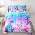 thumbnail image 1 of YST Mermaid Tail Print 7-Piece Bedding Set, Ocean Sea Fish, Twin, 1 of 4