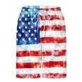 thumbnail image 6 of Vetsdori Linen 2 in 1 Swim Trunks for Men 4th of July Board Shorts Swimwear Pockets Summer Casual Elastic Waist,Independence Day Holiday Mens Shorts American Flag, 6 of 6