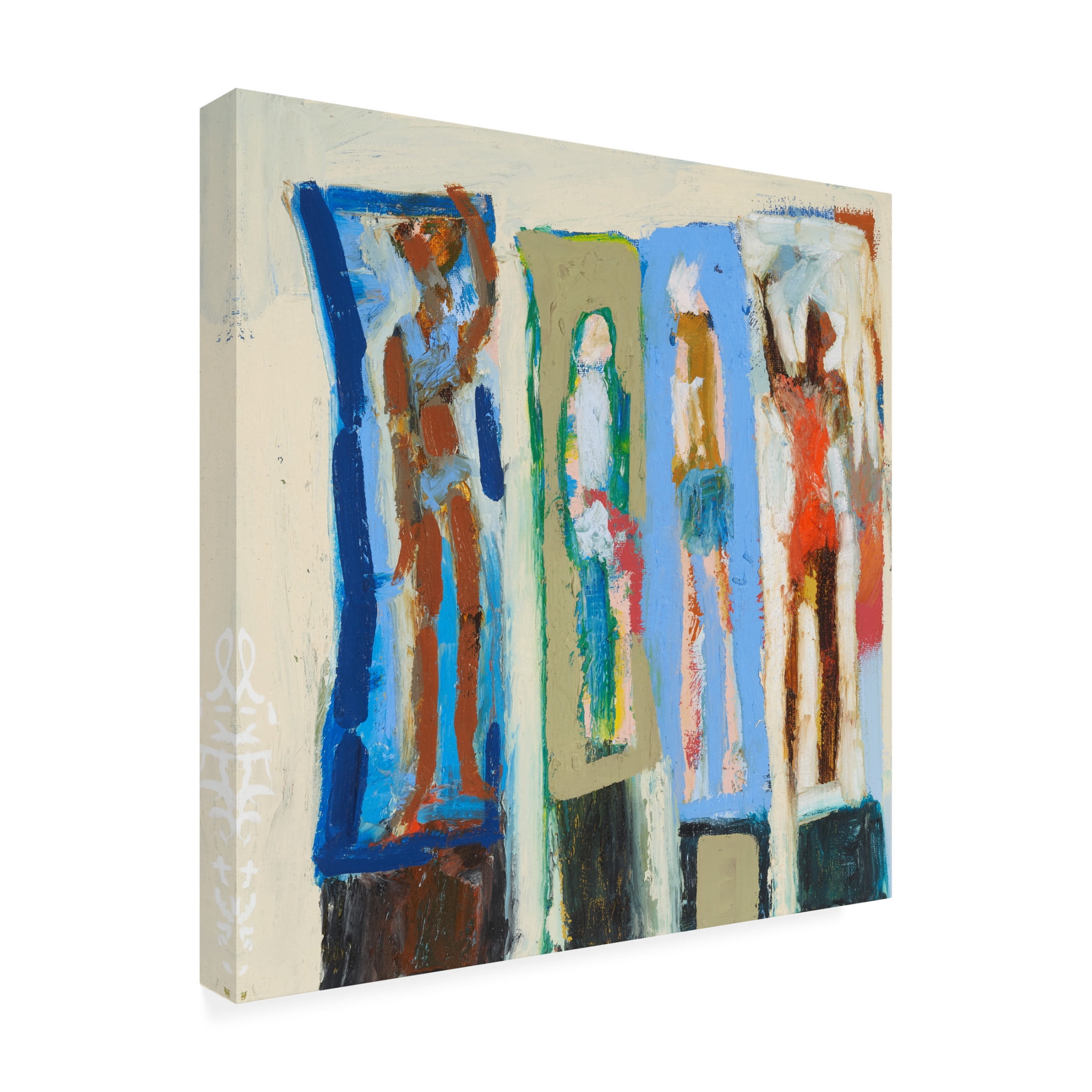 Canvas Wall Art - Erin McGee Ferrell 'Beach Sunbathers VIII' Wall Art for Living Room, Bedroom, or Office Décor by Trademark Fine Art - 24 x 24 Inches