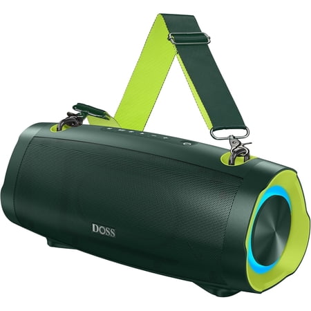 Extreme Boom Pro D100 Bluetooth Speaker with 140W Peak, 70W Bold Sound, Extra Bass, 24H Playtime, Beat-Sync Lights, Built-in Power Bank, IPX6 Waterproof, Portable Strap for Outdoor, Camping-Green